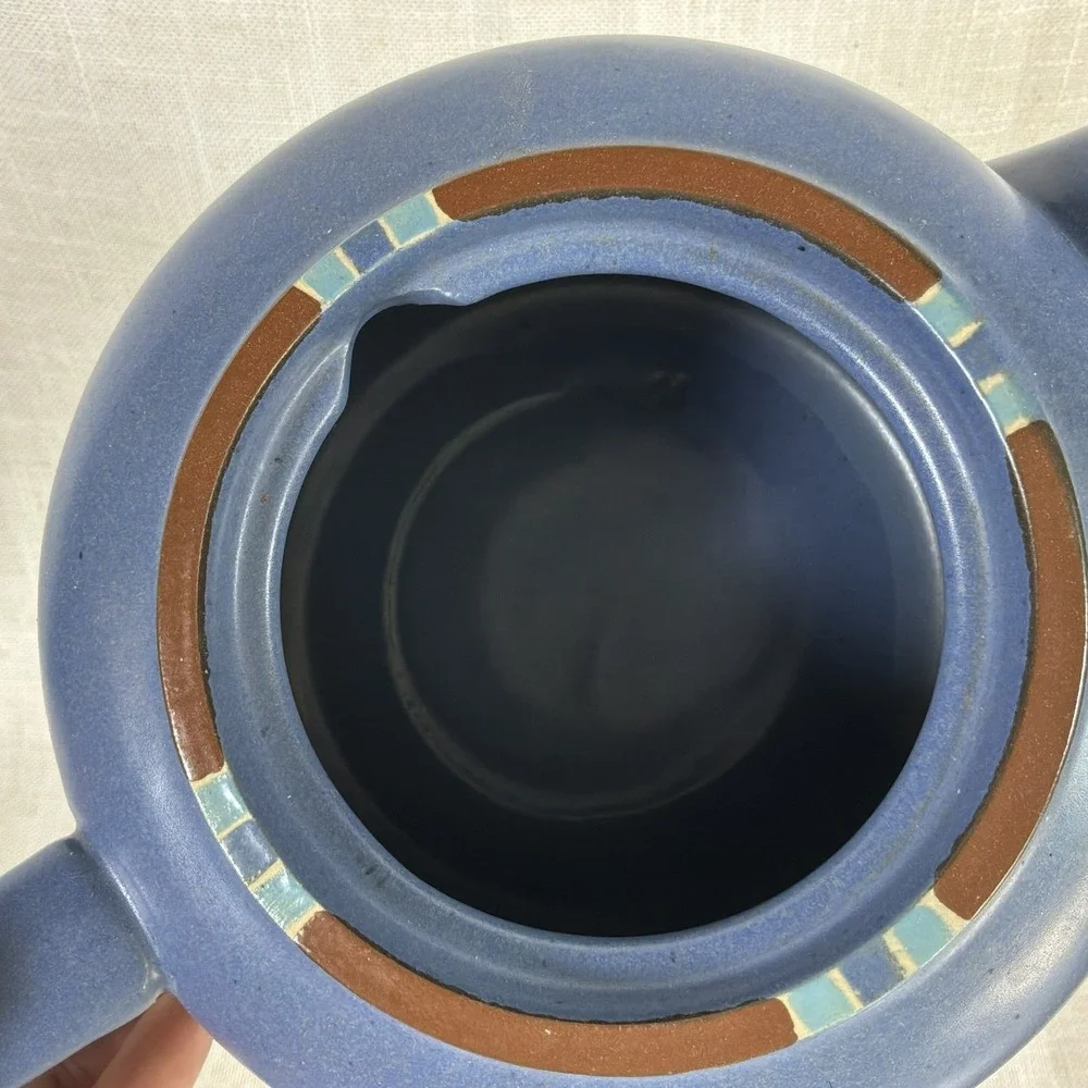 Dansk Mesa Sky Blue Coffee Tea Pot Teapot Southwestern Vintage‎ Portugal EUC